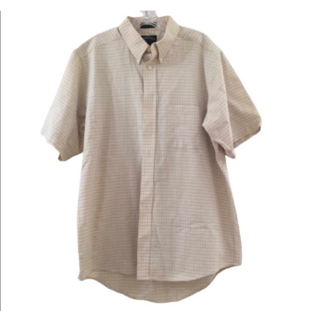 CAMBRIDGE CLASSICS Shirt Short Sleeve Wrinkle Free Oxford Men’s Neck 16.5” GUC